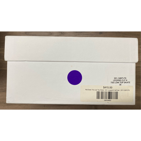 RE/DONE NIB 70s Low Top Skate in Leopard Calf Hair Size EU 38/US 8 - Picture 6 of 9